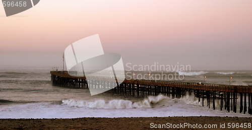 Image of Ocean Wave Storm Pier