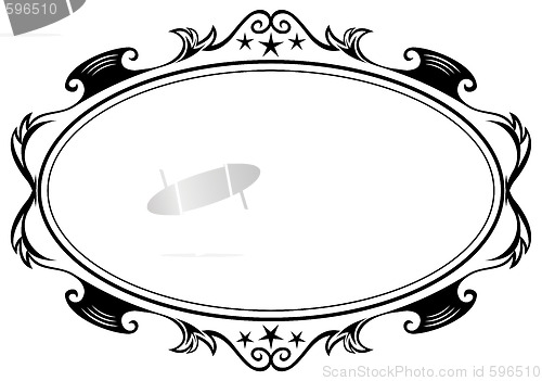 Image of Antique oval frame