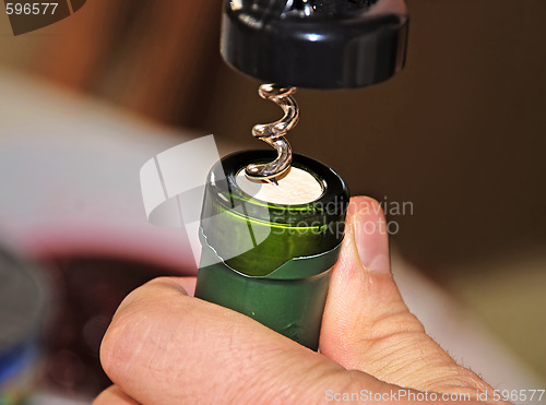 Image of Opening wine