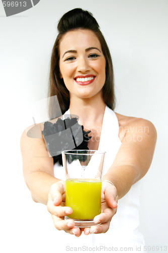 Image of Woman with juice