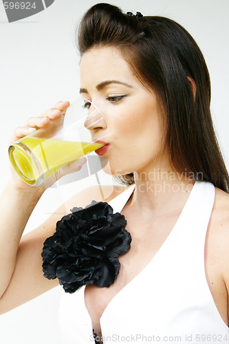 Image of Woman with juice