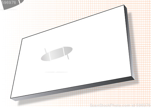 Image of billboard on orange gradient grid