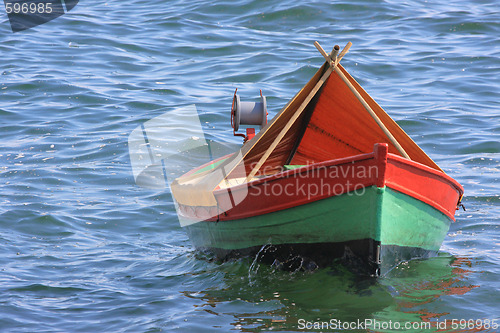 Image of Fishing boat on the Ionian island of Lefkas Greece