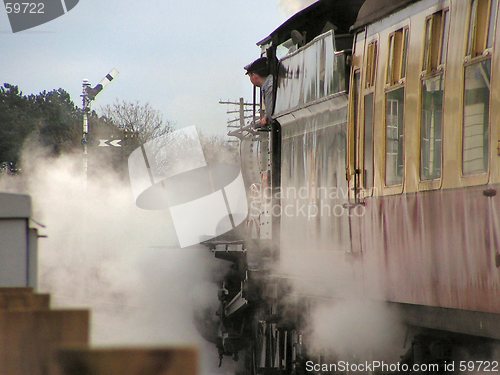 Image of Steam train departing