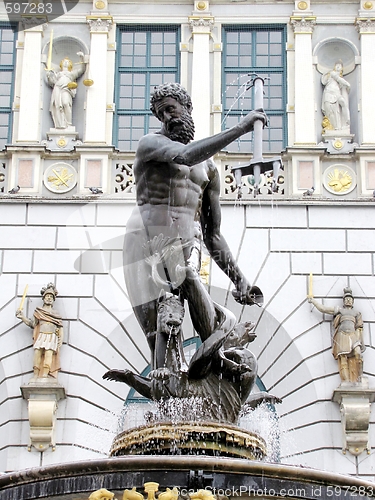 Image of Neptune Fountain in Gdansk