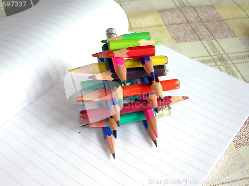 Image of Various small crayons