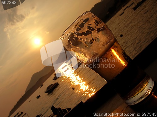 Image of Beer sunset