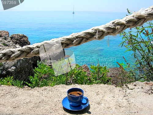 Image of Morning coffee on terrace