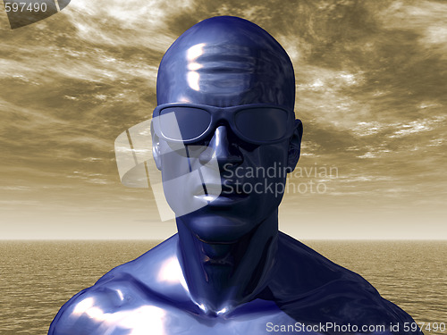 Image of blue man