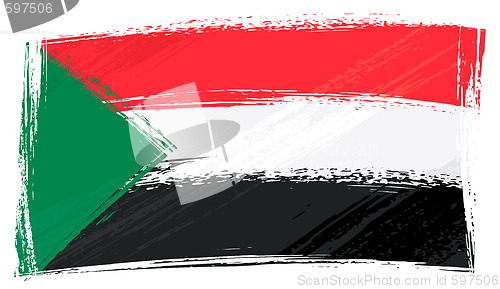 Image of Grunge Sudan flag