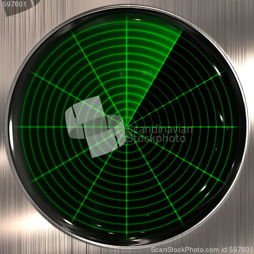 Image of radar or sonar screen