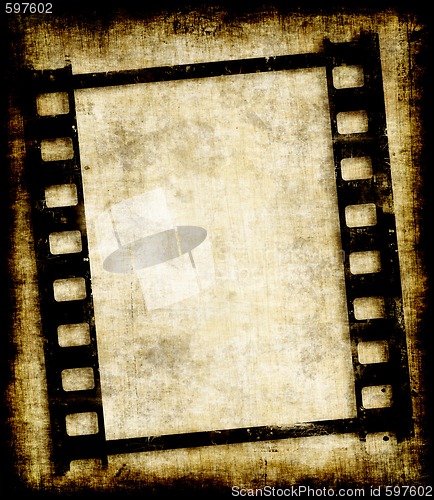 Image of grungy film strip or photo negative