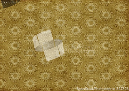 Image of old floral wallpaper background 