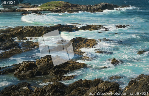 Image of rocks and waves
