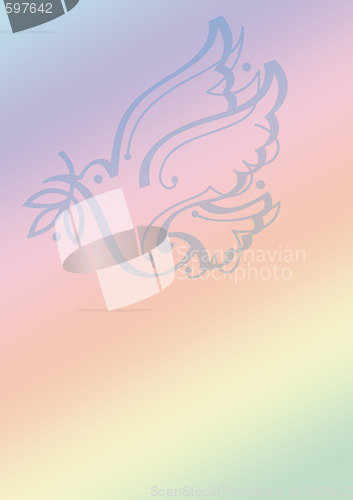 Image of gradient colored background with dove