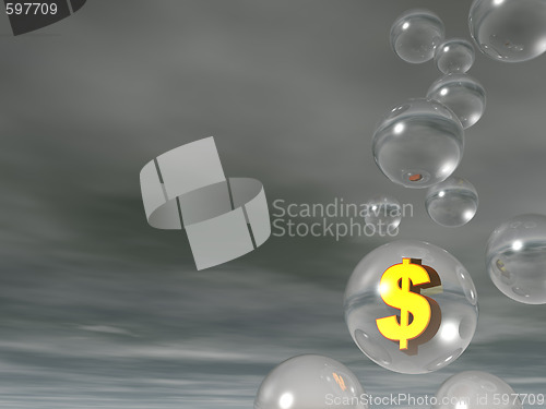 Image of flying dollar