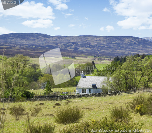 Image of lonely cottage in the highlands