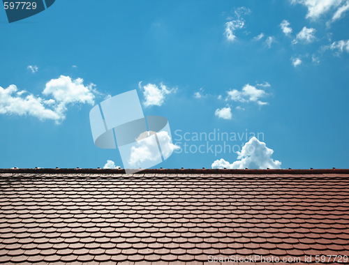 Image of roof with sky