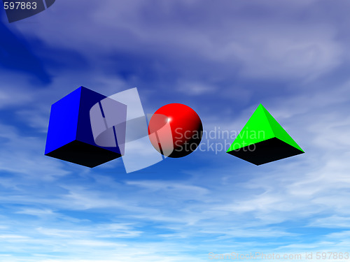 Image of geometrical basic forms