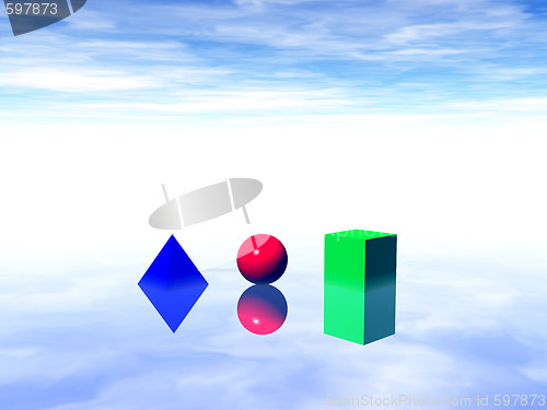 Image of geometrical basic forms