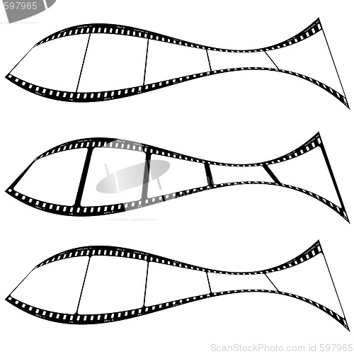 Image of photo film strip fish