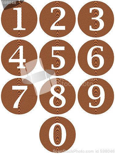 Image of Wooden Framed Numbers