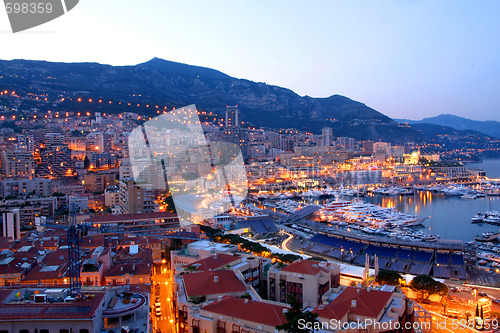 Image of Monaco at night