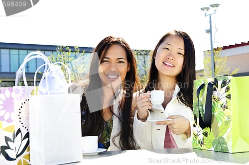 Image of Girlfriends having coffee