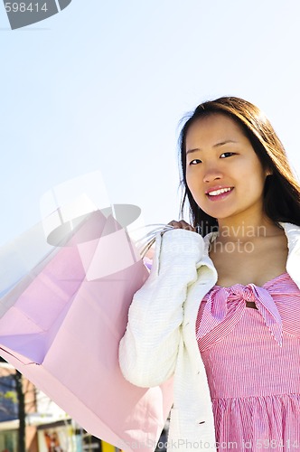 Image of Asian woman shopping