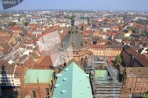 Image of Colorful roof tops of Strasbourg