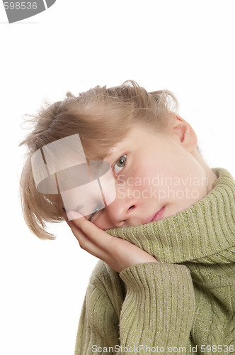 Image of Young woman sleepy