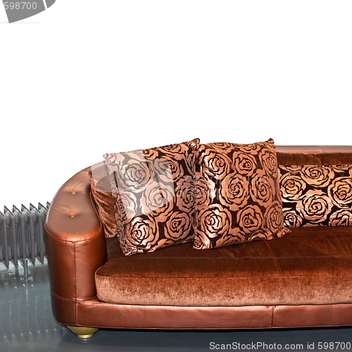 Image of Golden sofa angle