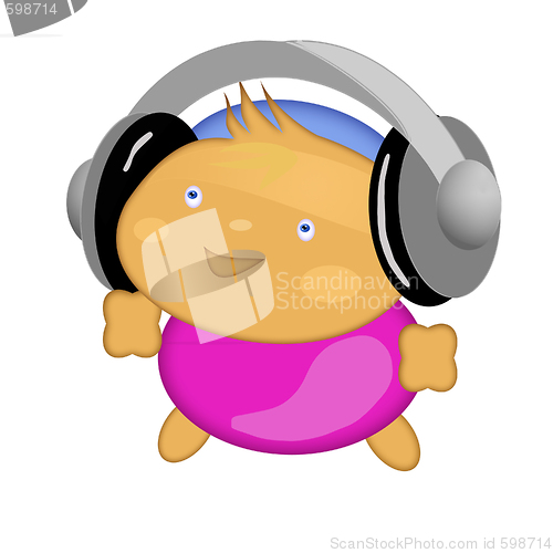 Image of person with earphone