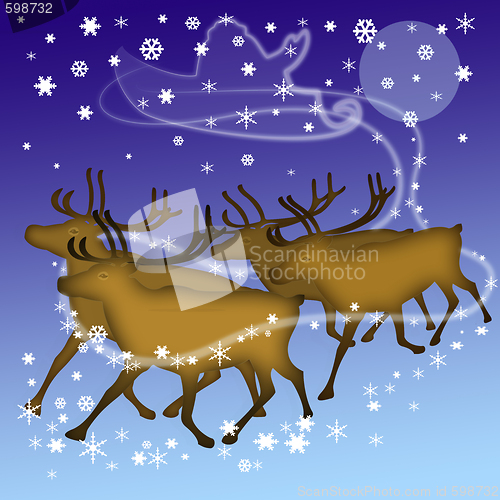 Image of deers of Santa