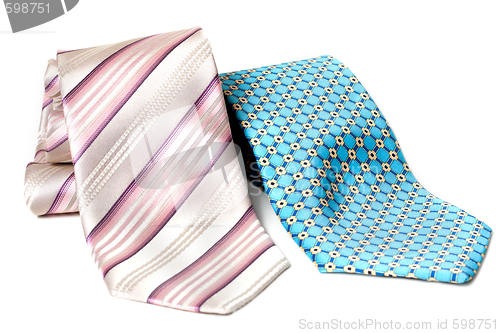 Image of Blue and rose ties