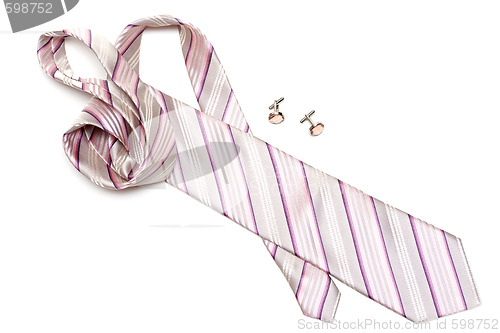 Image of Rose tie and cuff links