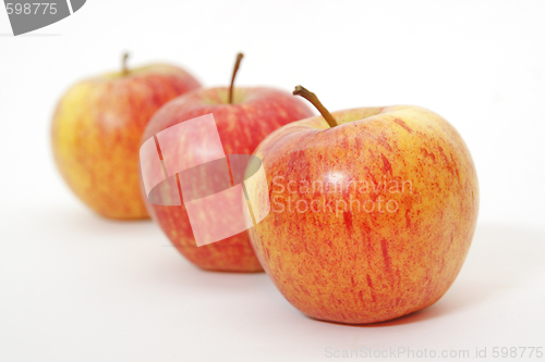 Image of apples on white