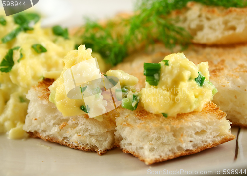 Image of Scrambled Eggs On Toast