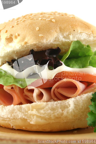 Image of Ham And Salad Roll