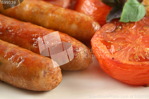 Image of Sausages And Fried Tomato