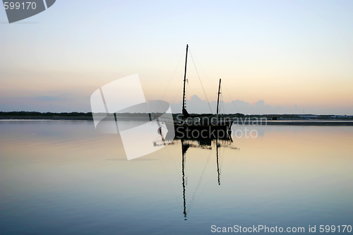 Image of Old Ketch Before Dawn