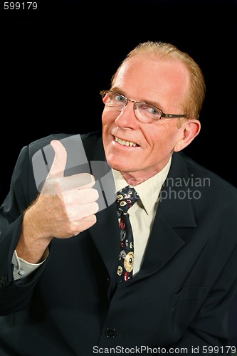 Image of Thumbs Up Businessman