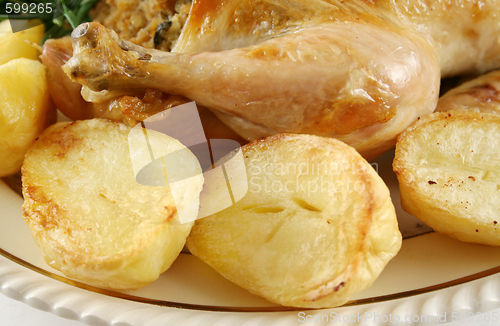 Image of Chicken Drumstick And Potatoes