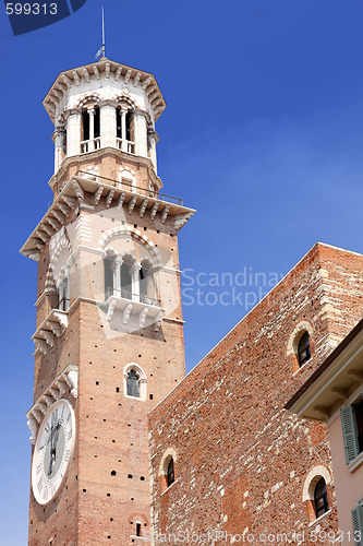 Image of Tower Lamberti in city Verona