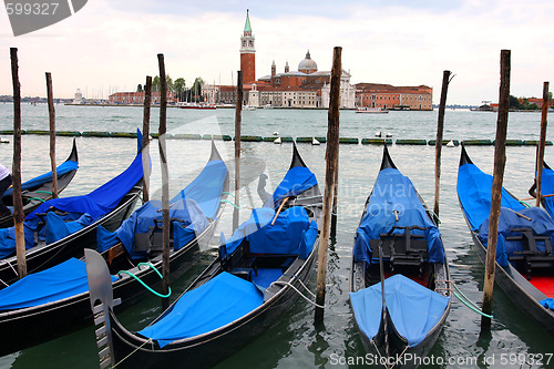 Image of Saint Georgio Island and Gondola in Venice