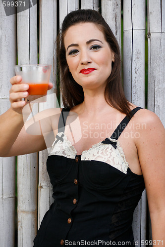Image of Woman with juice.
