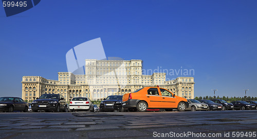 Image of Yellow cab in Bucharest