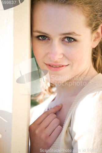 Image of Beautiful summer girl face