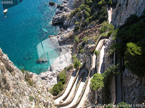 Image of Capri Italy, azure drop