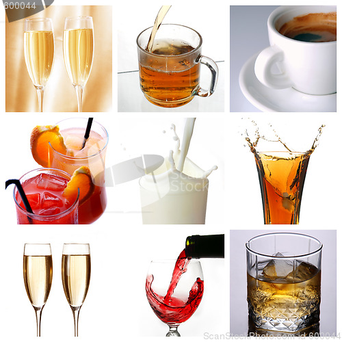 Image of Collage of drink related pictures